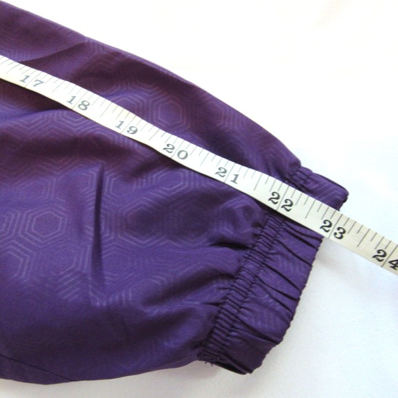 Everlast Jacket Women's Large Full Zip Windbreaker Purple Lightweight Geometric - Picture 7 of 8